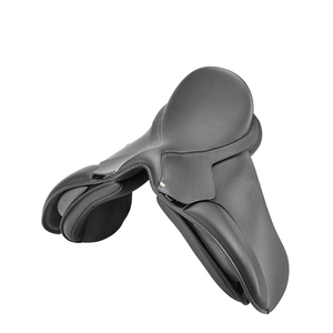 Selle anglaise noire de qualité supérieure, selle d'équitation professionnelle, cuir véritable, surpiqûres roses, sur mesure - Product Image 3