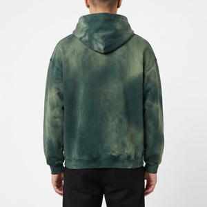 Sudadera con Capucha Oversize para Hombre, Tie-Dye, Verde Lavado Ácido, Algodón French Terry, Estilo Casual para Otoño - Product Image 4