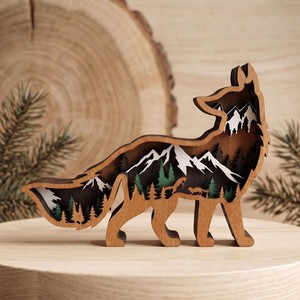 Ensemble de figurines forestières en bois de manguier faites à la main - Vente en gros B2B - Product Image 2