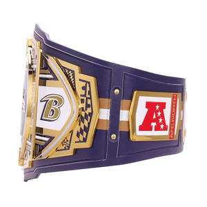 Cinturón de Campeonato WWE Legacy Personalizable de los Baltimore Ravens para Fanáticos Americanos, Hecho de Latón y Cuero - Product Image 3