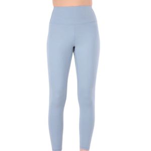Leggings Largos de Cintura Alta Azul Claro para Mujer, Pantalones Ajustados de Corte Delgado con Cintura Ancha, Pantalones Casuales de Moda para el Día a Día - Product Image 1