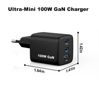 Cargador GaN de 100W para Teléfono y Portátil, USB C PD AVS para iPhone y Samsung, con Certificación CE, ROHS y KC, Adaptador de Carga Rápida de Pared USB de 20W Tipo C