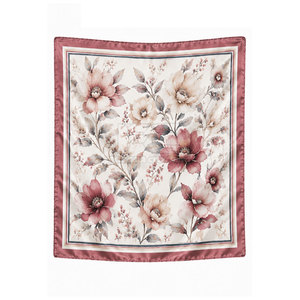 Premium Quality Foldable Women <b>Square</b> <b>Scarf</b> Lightweight <b>Silk</b> Fabric Unique Design Floral Pattern Elegant Style Daily Wear - Product Image 4