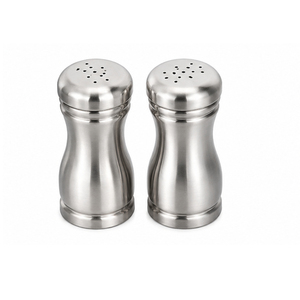 Juego de saleros y pimenteros de acero inoxidable al por mayor con mango grande, dispensador de especias metálico para cocina doméstica - Product Image 3