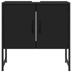 ตู้ใต้อ่างล้างหน้าห้องน้ำไม้เอ็นจิเนียร์สีดำ ขนาดกว้าง 23.6 นิ้ว - Product Image 5