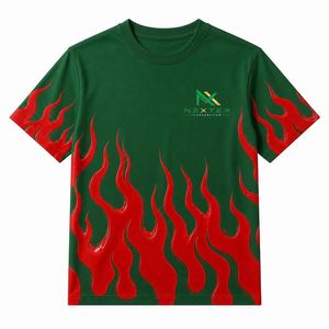 Custom <b>Flame</b> Print T-<b>Shirt</b> Men Streetwear Racing Graphic Tee Summer Casual Top - Product Image 5