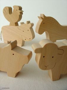 Montessori stackers สัตว์ที่เป็นมิตรกับสิ่งแวดล้อมของเล่นเพื่อการศึกษาสำหรับเด็กที่ทำจากไม้บีชธรรมชาติ - Product Image 2