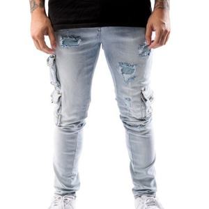 New 2026 Factory-Made Lose Fit Men's Jeans Washable and Breathable Skinny <b>Stretch</b> Design for Spring Wear Distressed pants - Product Image 6