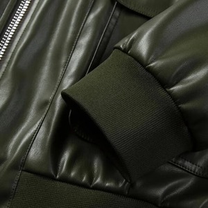 Vestes en cuir PU tendance pour hommes, style streetwear, prix d'usine, commandes en gros, veste pour homme - Product Image 2