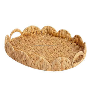 Bandeja de Servicio de Jacinto de Agua Natural Hecha a Mano, Ecológica, Multifuncional, Color y Forma Personalizables, Alta Calidad, Venta al Por Mayor - Product Image 3