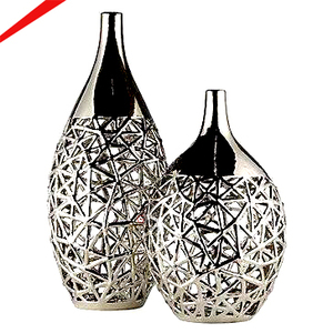 Modernos Floreros Altos de Metal con Diseño de Lujo, Nuevos y de Primera Calidad, para Decoración del Hogar, Centros de Mesa para Sala de Estar - Product Image 4