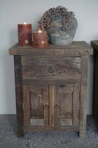 Rustic Solid <b>Wood</b> Living Room <b>Cabinet</b> with Flat Panel Doors Antique <b>Storage</b> Sideboard Furniture for Home Decor - Product Image 2