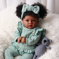 Poupées Reborn Babeside Daisy de 20 pouces, Fille Afro-Américaine, Bébé Réaliste, Cheveux Courts Bouclés Noirs, Corps en Vinyle et Tissu, Vente en Gros