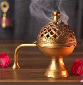 Luxury Gold Metal Ceramic Bakhoor Burner Arabic <b>Incense</b> Burner Home Decor <b>Incense</b> <b>Holder</b> - Product Image 3