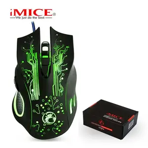 Souris de jeu X9 pour ordinateur portable Souris USB Gamer Souris 5000 DPI PC Mause IMice Souris de jeu magique ergonomique à 6 boutons Filaire