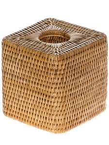Square Bamboo Tissue Box Cover Bohemian Style Durable Woven Design for Home Decor - Product Image 5
