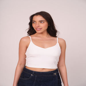 Top de tirantes finos de moda de verano para mujer, chaleco informal sin mangas, top ligero y elegante para uso diario y festivo - Product Image 2