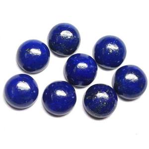 Lot de perles de bijoux certifiées en lapis-lazuli naturel, cabochons ronds calibrés, pierres précieuses brutes non traitées - Product Image 2