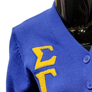 Cardigan en tricot pour femme, style universitaire, avec lettres brodées, manches longues, boutonné, décontracté, style universitaire, tendance - Product Image 4