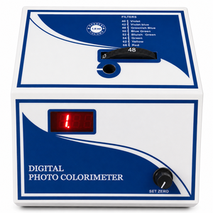Colorimètre numérique à faisceau unique avec source de lumière LED, résolution 5 nm, pour usage en laboratoire, avec roue de filtres et affichage numérique - Product Image 2