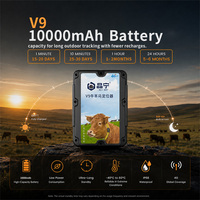 Guptomes V9 10000mah Mini Traceur GPS Magnétique Portable avec 4 Aimants Puissants, Dispositif de Suivi Discret pour Bétail et Actifs