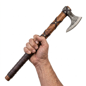 Ragnar Viking <b>AXE</b> Hand Forged Camping <b>Axe</b> with Rose <b>Wood</b> Handle , Outdoor Use <b>Axe</b> - Product Image 3