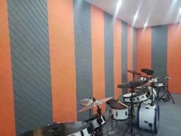 Panneau acoustique mural en feutre PET biseauté, panneau acoustique en fibre de polyester à rainure en V