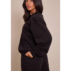 Conjunto Deportivo Personalizado OEM con Estampado 3D, Sudadera Holgada y Pantalones Rectos de Algodón con Cuello Redondo para Gimnasio y Running - Product Image 2