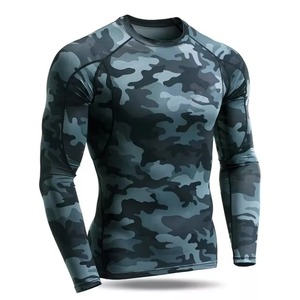 Custom Logo Mens Rash Guard Compression Sports T Shirt For Gym Fitness Training Running Workout <b>Surfing</b> And Outdoor Sports Activ - Product Image 2