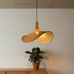 Boho Style Rattan Lampshade Natural Material Woven Pendant Lights For Living Room & Bedroom Home & Gardens Wicker Products - Product Image 1