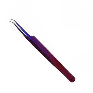 แหนบตัดขนตา Morje Surgical Precision คุณภาพสูง ผลิตจากสแตนเลสสตีล ขนาด 10 มม. ปลายเรียบ ปรับแต่งได้ สีม่วงไล่เฉดสีน้ำเงิน - Product Image 1