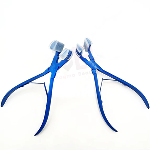 Pinza de Presión para Extensiones de Cabello MAGMA BEAUTY, Profesional, de Acero Inoxidable, Modelo MB-ZS-658, Color Azul Metálico - Product Image 4