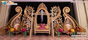 <b>Wedding</b> Stage Peacock Panel, Latest <b>Wedding</b> Fiber Peacock Panel, Stylish Look <b>Wedding</b> Stage <b>Frames</b> Australia Event Decor - Product Image 3
