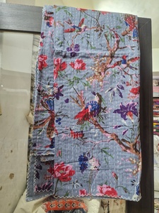 Edredón Reversible de Algodón Hecho a Mano, Ecológico, con Bordado de Aves, Tamaño King, Estilo Bohemio, para Uso en el Hogar y Hoteles - Product Image 1