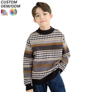 Pull-over en coton tricoté pour garçons, écologique, respirant, décontracté, pour enfants, hiver, support OEM ODM pour la production en gros - Product Image 4
