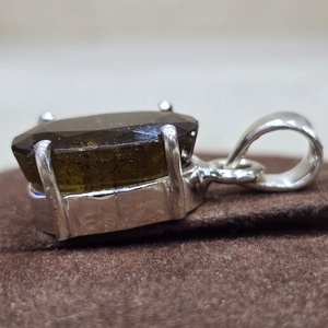 Joyería fina hecha a mano de plata 925 para mujer, colgante de piedras preciosas de hessonita de excelente calidad, dijes colgantes de moissanita - Product Image 2