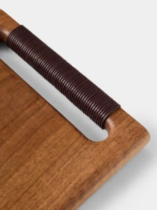 Planche à découper artisanale en bois naturel, bloc de découpe en bois de manguier antidérapant, vente en gros B2B, fabriqué en Inde - Product Image 3