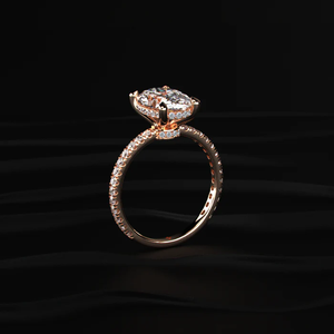 14K Gold 0.200kg Oval Cut Lab Grown Diamond Minimalist Women's Ring Synthetic Stone Anniversary Wedding Everyday Wear <b>Gift</b> - Product Image 3