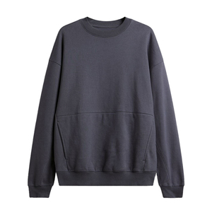 เสื้อสเวตเชิ้ตคอกลมทรงโอเวอร์ไซส์ มีกระเป๋าข้างแบบสั่งทำได้ ไม่มีฮู้ด ทรงบ็อกซี่ ผ้าหนา ผู้ผลิตเสื้อฮู้ดดี้ - Product Image 1