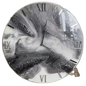 Horloge murale en résine époxy Restaurant et logo personnalisé Décoration intérieure Horloge murale en bois et résine par Tayyab Handicrafts - Product Image 6