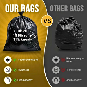 Bolsas de Basura Comerciales Resistentes TH GB-008 de 55-60 Galones, Color Negro, Paquete de 100 Unidades, para Hoteles y Resorts de Lujo - Product Image 6