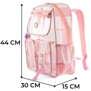Wholesale Clear Large Capacity Waterproof Teen <b>Backpack</b> 1007 Bulk Custom OEM ODM School Use Manufacturer - Product Image 2