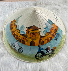 Sombreros de hojas tejidos a mano, personalizados con arte pintado, sombrero de paja de arroz de alta calidad, Vietnam, non la - Product Image 2