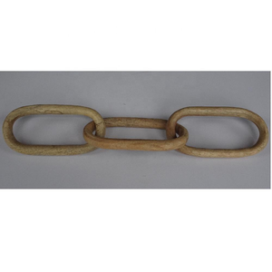 Cadena Decorativa de Madera de Mango Tallada a Mano, Estilo Rústico, Decoración para el Hogar, Nudo Metálico, Cadena de Madera Resistente para Interiores - Product Image 5