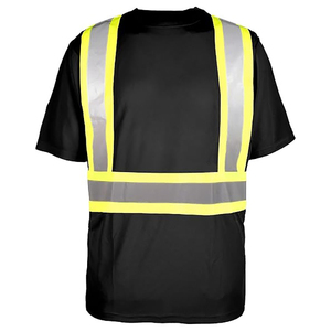 Camiseta de Seguridad de Alta Visibilidad con Franjas Reflectantes Rosas, Manga Corta, Clase 1 EN ISO Clase 2, con Luz LED Intermitente - Product Image 1