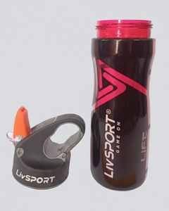 Bouteille d'eau Livia 500 ml sans BPA en PP vierge, design incurvé, impression numérique, avec poignée de transport, manchon ou sans manchon, écologique, pour la gym - Product Image 3