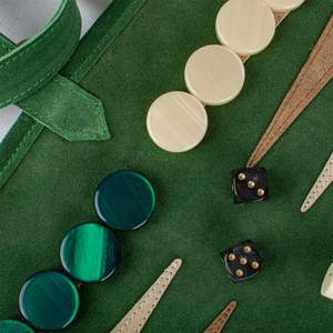 Juego de Damas y Ajedrez de Cuero PU Personalizado al por Mayor con Logotipo, Tablero de Cuero Duradero, Dados de Damas - Regalo Portátil para Exteriores - Product Image 2