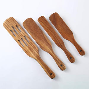 Espátulas para voltear alimentos, utensilios de cocina de madera, accesorios para restaurantes. - Product Image 5