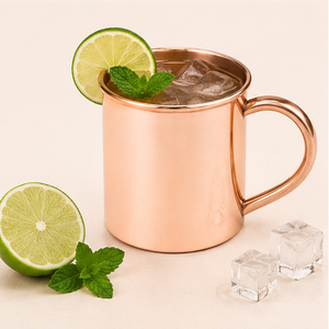 Mug Moscow Mule en cuivre pur, fait main, martelé, pour cocktails et bière, vaisselle en cuivre massif pour bar à domicile - Product Image 5