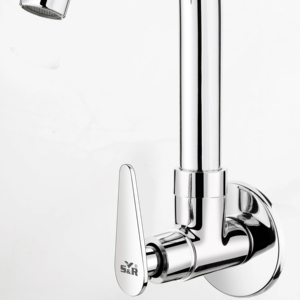 Wall Mounted Zinc Alloy Sink Cock Chrome Finish Long Body Laundry <b>Tap</b> Cold Water Basin Faucet Durable <b>Washing</b> <b>Machine</b> Valve - Product Image 1